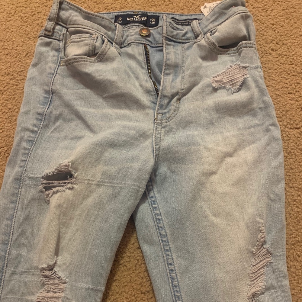 Hollister skinny jeans good condition, light wash